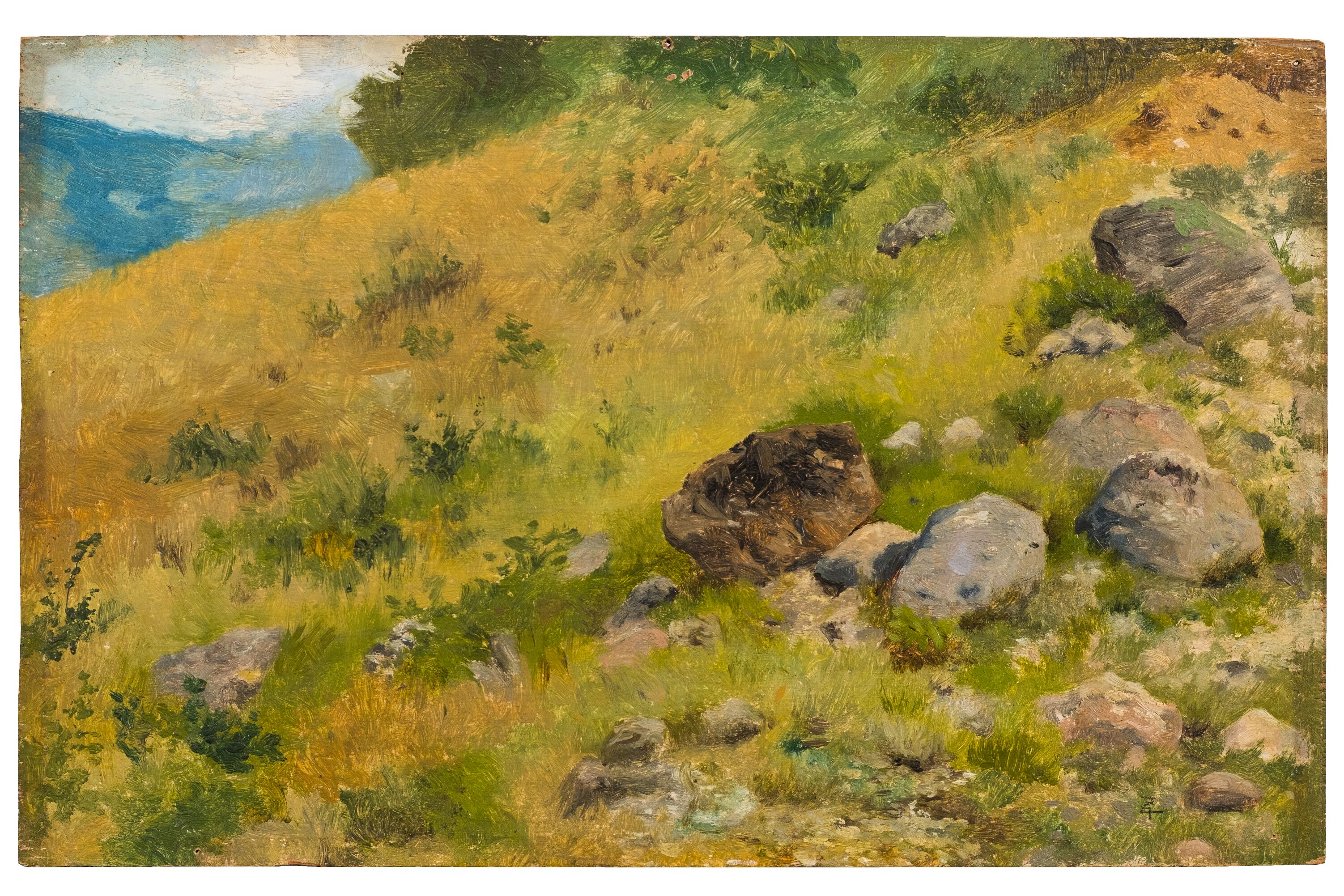 A San Zeno di Montagna, paesaggio montano (dipinto, serie) di Zannoni Giuseppe - ambito veronese (sec. XIX)