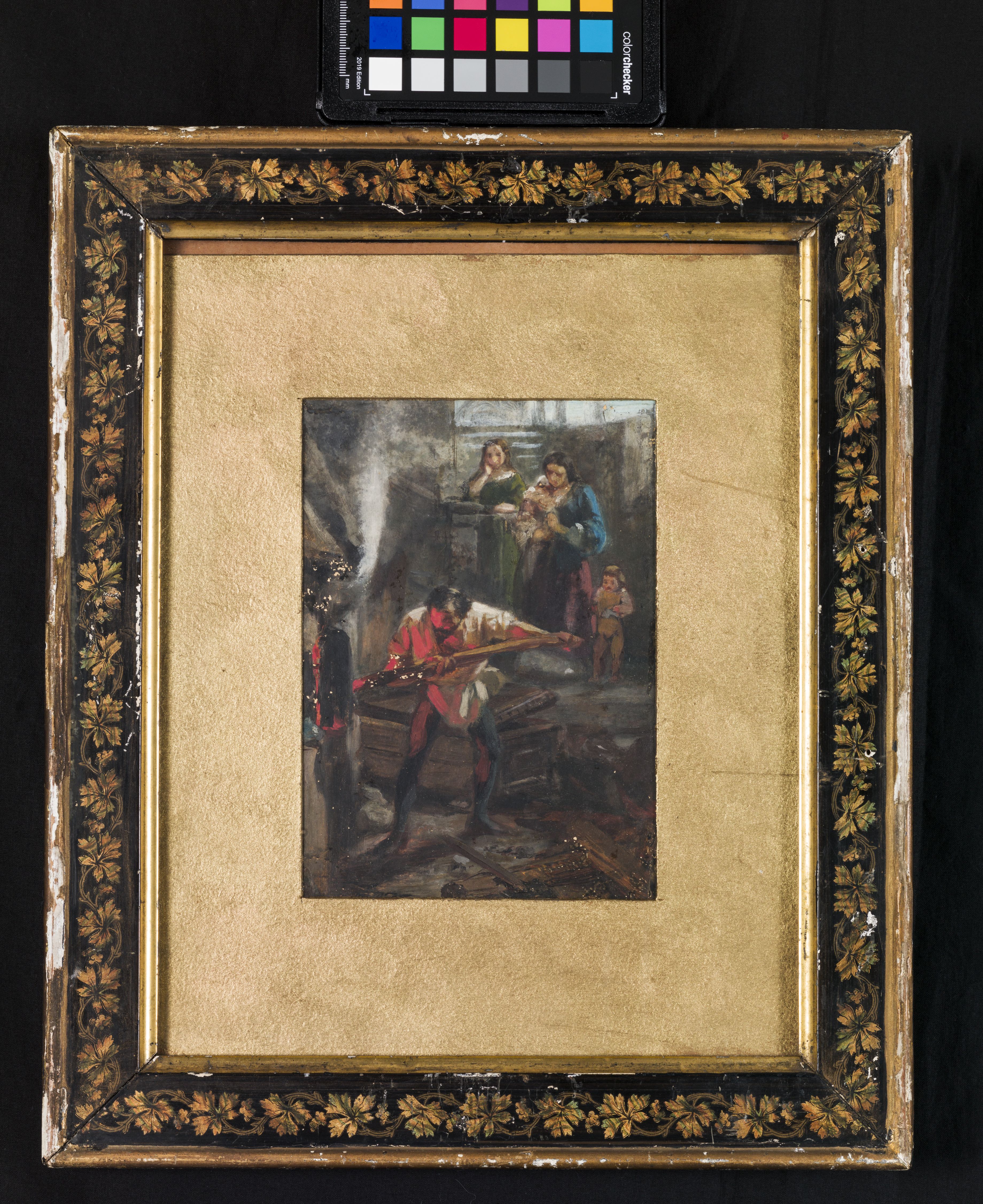 La fucina, interno di fucina (dipinto, serie) di Scattola Domenico (sec. XIX)