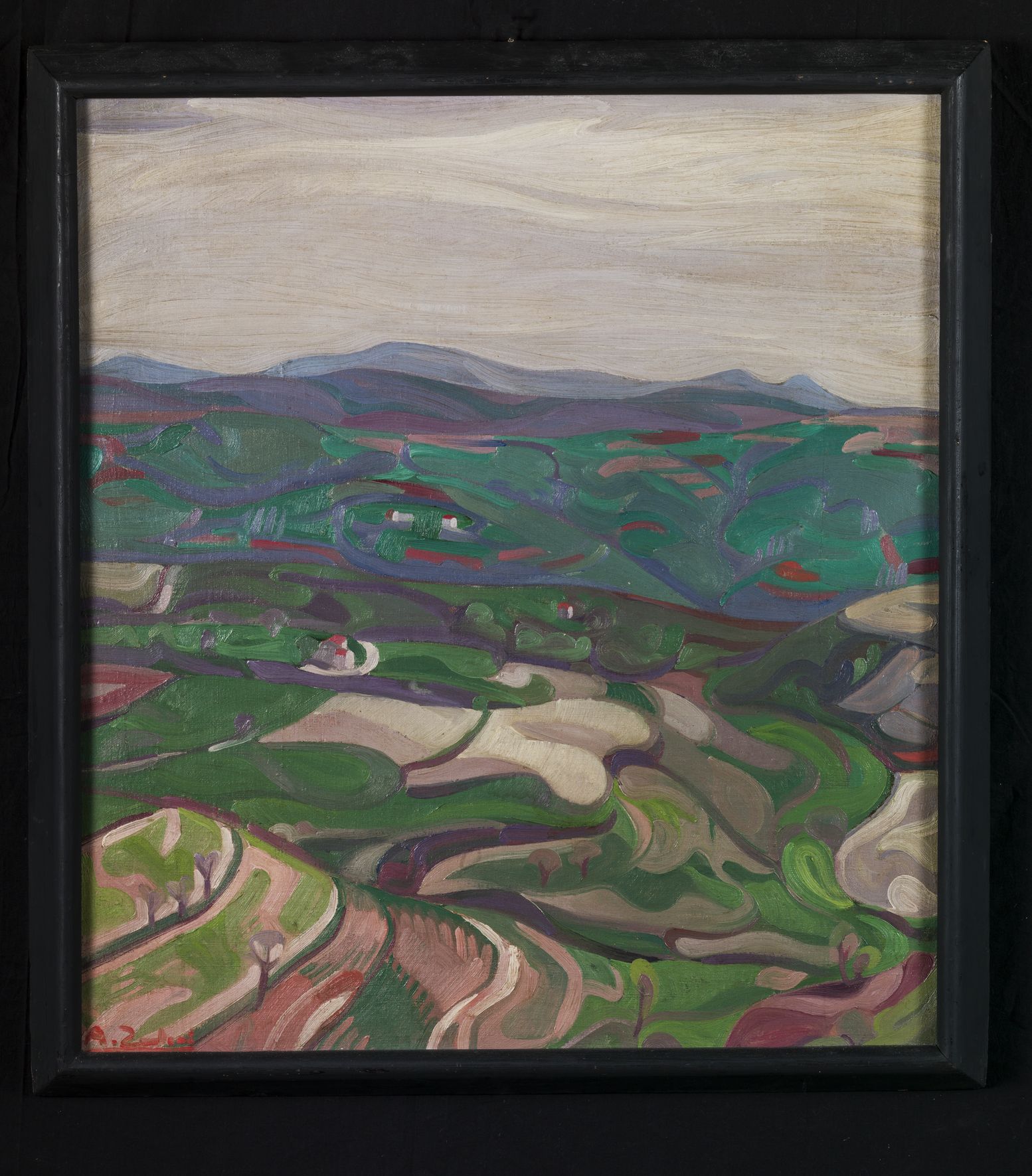 Colline veronesi, paesaggio collinare (dipinto, opera isolata) di Zamboni Angelo (sec. XX)