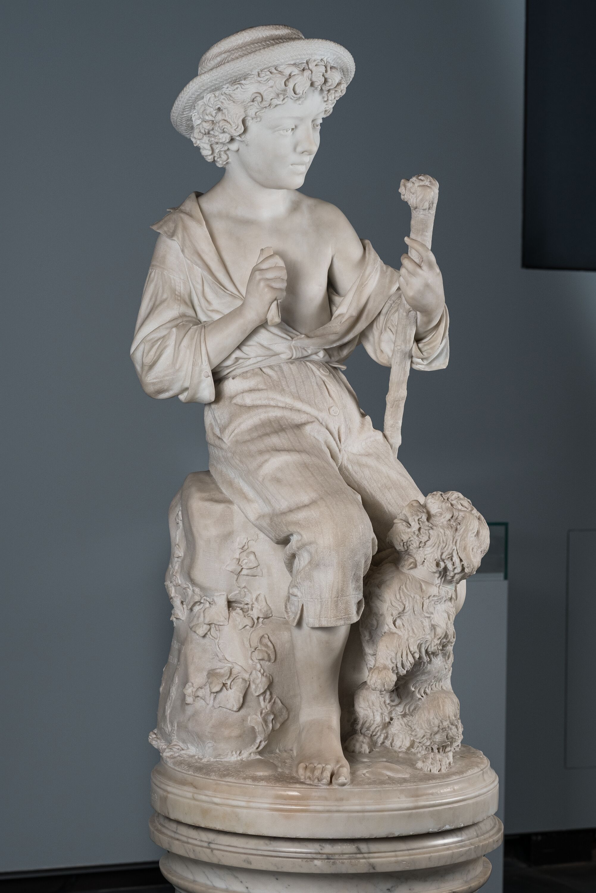 Il futuro artista, ritratto di bambino (scultura, opera isolata) di Zannoni Ugo - ambito veronese (sec. XIX)