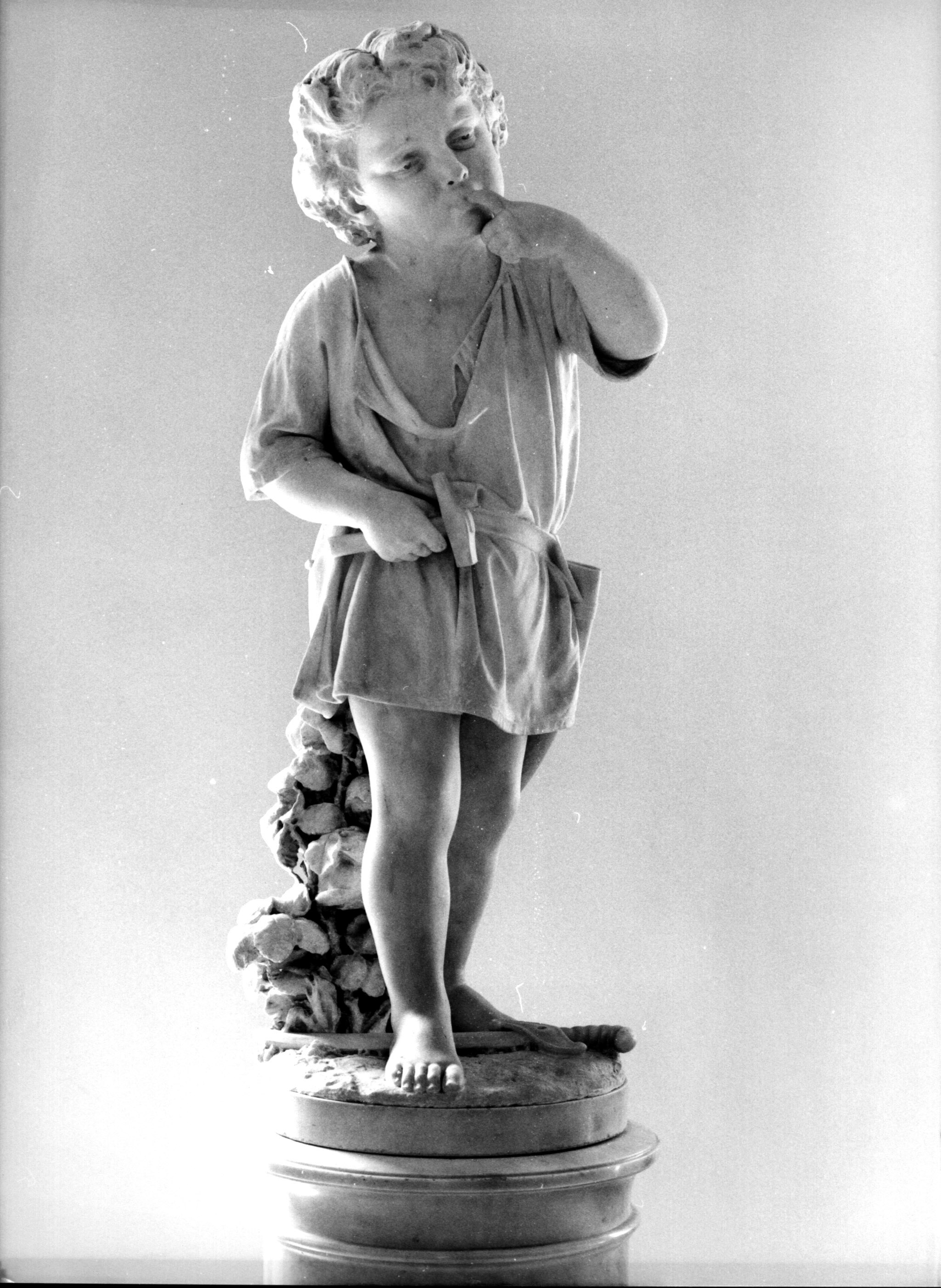 Un colpo sbagliato, ritratto di bambino (scultura, opera isolata) di Zannoni Ugo - ambito veronese (sec. XIX)