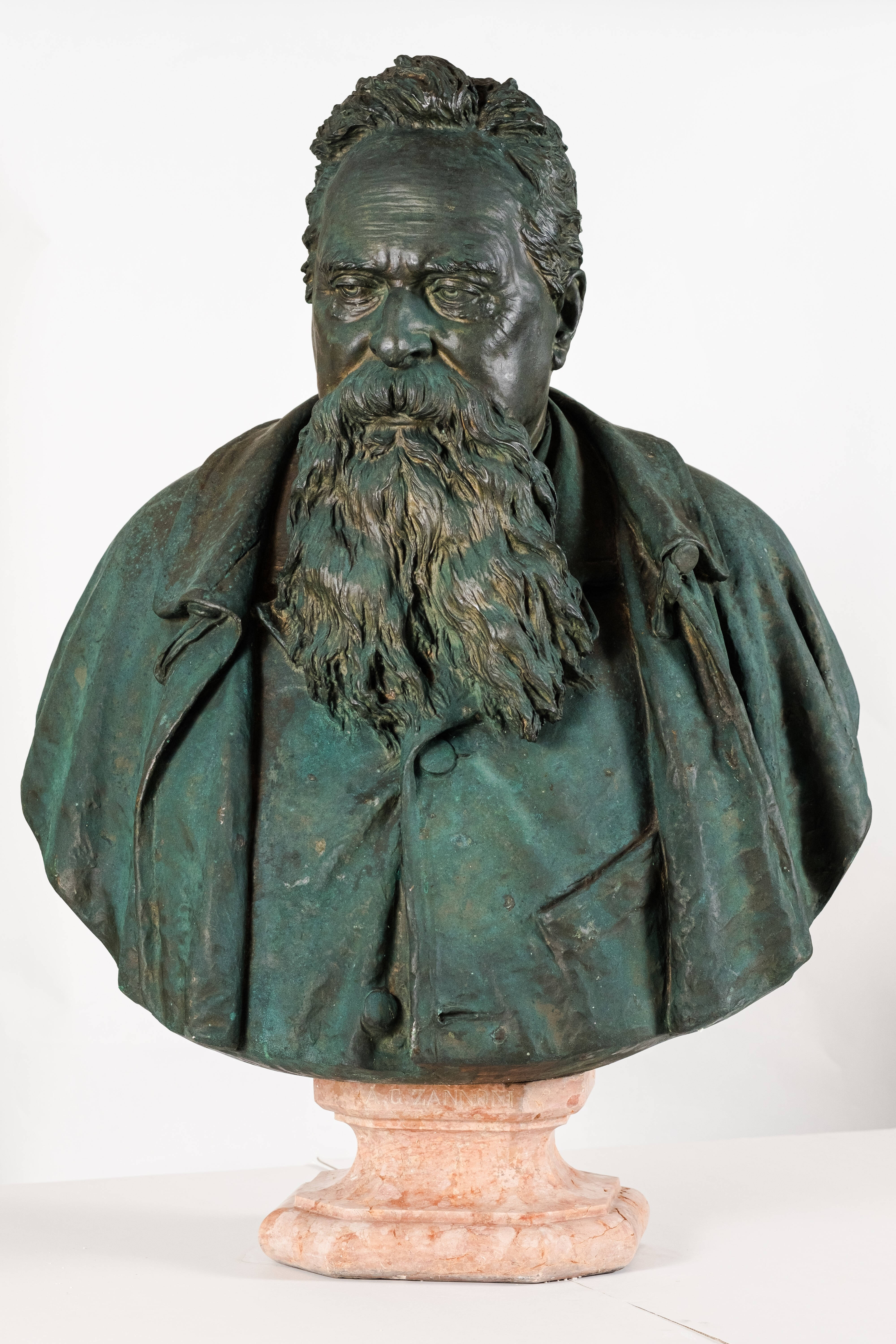 Busto di Antonio Giuseppe Zannoni, busto ritratto d'uomo (scultura, opera isolata) di Zannoni Ugo - veronese (sec. XIX)