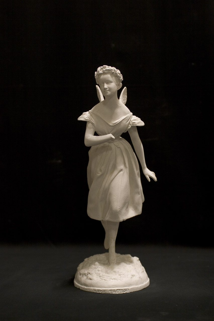 Maria Taglioni, raffigurazione della ballerina Maria Taglioni in abito da scena (scultura, opera isolata) di Puttinati Alessandro - ambito milanese (sec. XIX)
