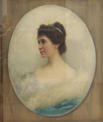 Ritratto della contessa Lina Gazzola, ritratto femminile (dipinto, opera isolata) di Corcos Vittorio Matteo (sec. XX)