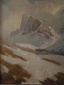 Vette nevose, veduta di montagna (dipinto, opera isolata) di Tommasini A (sec. XIX-XX)