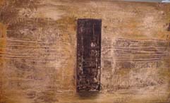 Senza titolo, composizione astratta (dipinto, opera isolata) di Zucchini Rolando (sec. XX)