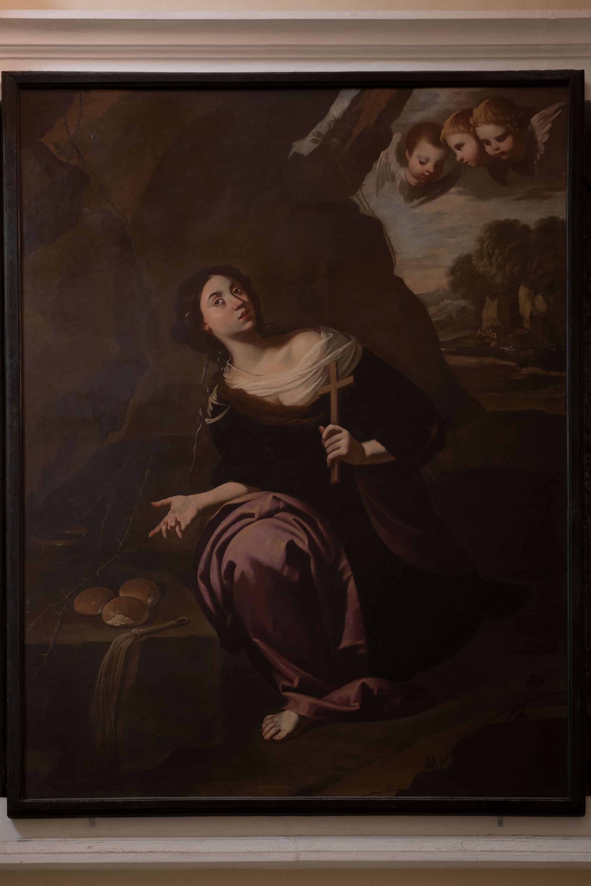 Santa Maria Egiziaca, Santa Maria Egiziaca (dipinto - scena sacra) di Marullo Giuseppe (seconda metà sec. XVII)