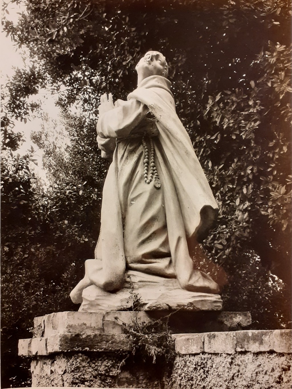 Santo francescano (statua, elemento d'insieme) - ambito umbro (XVIII)