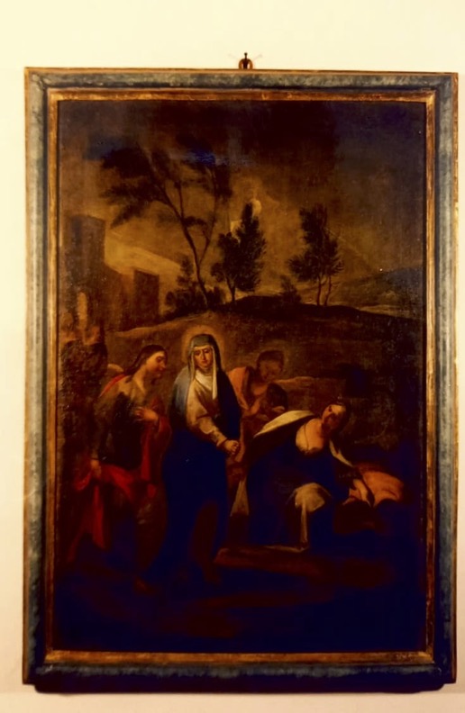 La Madonna e san Giovanni verso il sepolcro (dipinto, opera isolata) di Anonimo - ambito bresciano (XVIII)