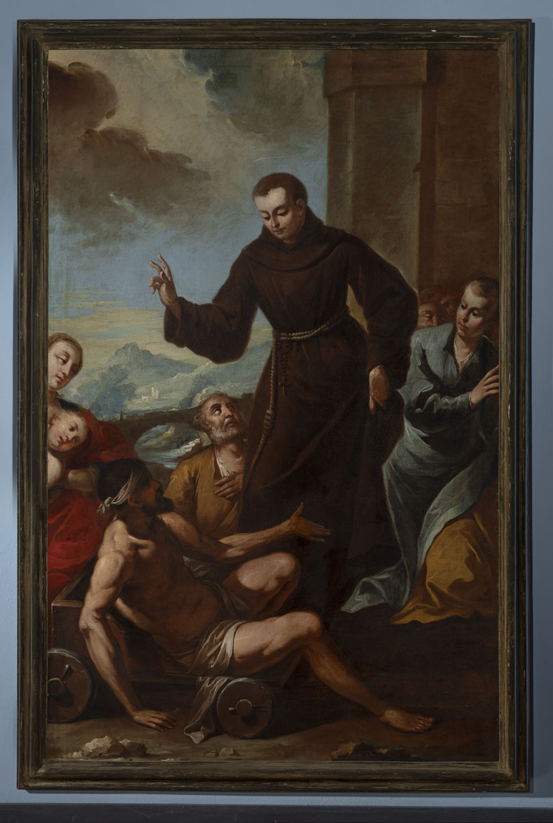 San Diego guarisce un paralitico (dipinto, opera isolata) di Dusi, Antonio - ambito bresciano (XVIII)