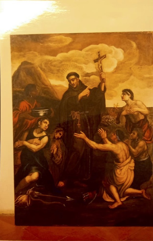 Santo francescano in terra di missione (dipinto, opera isolata) di Anonimo - ambito bresciano (fine XVII)