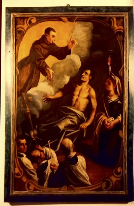 Miracolo di un santo francescano (dipinto, opera isolata) di Dusi, Antonio (cerchia) - ambito bresciano (metà XVIII)