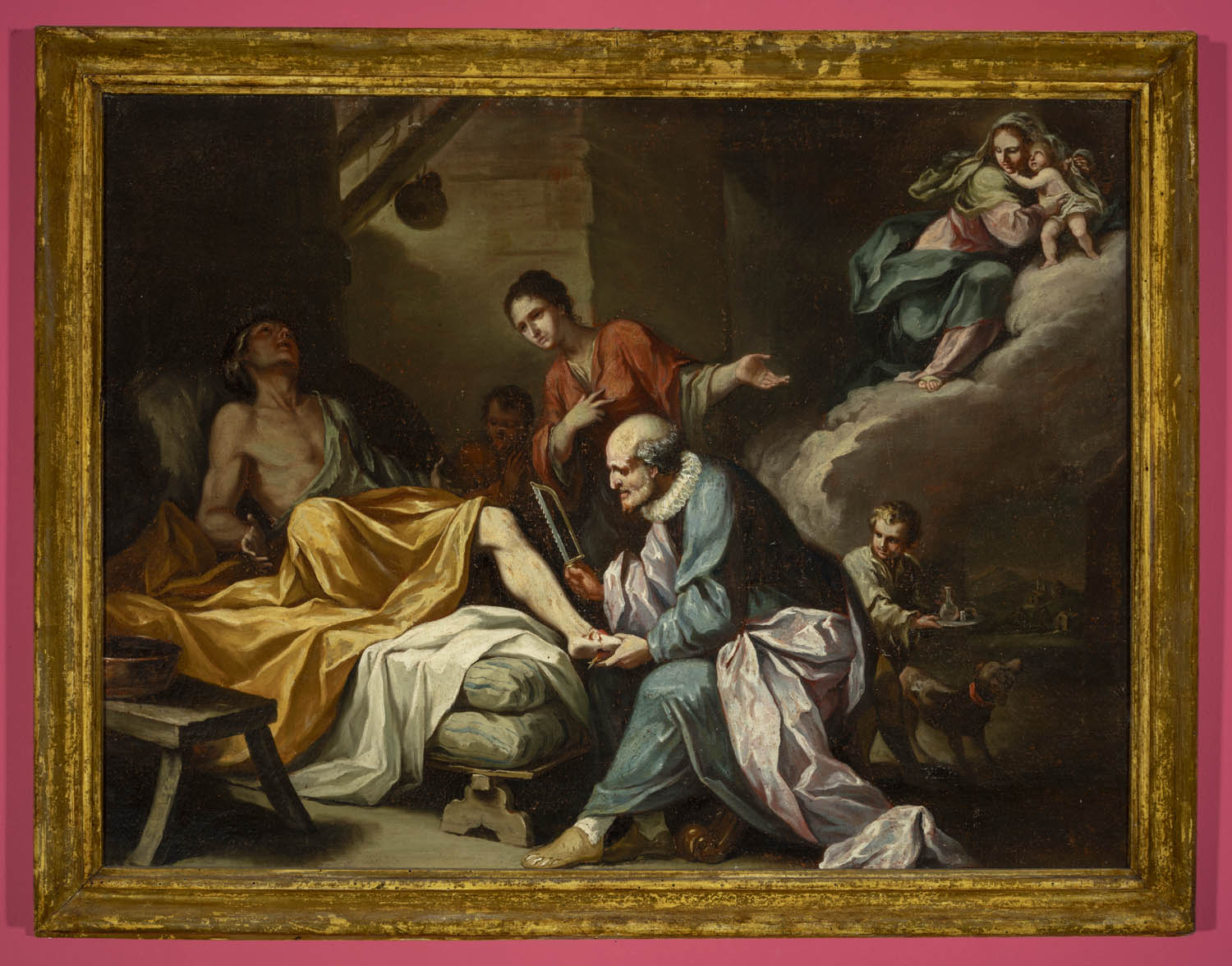Uno a cui si doveva segare una gamba (ex voto, insieme) di Buratto, Giovanni Battista (seconda metà XVIII secolo)