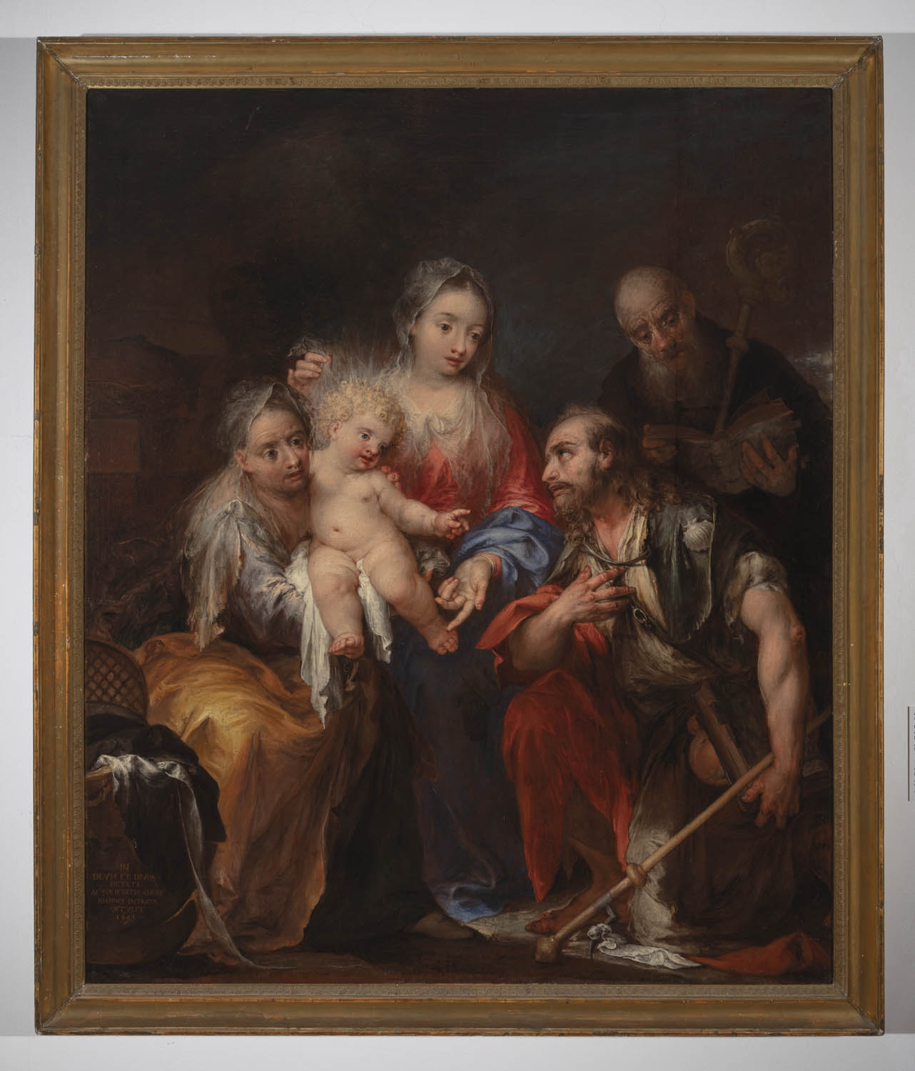 Vergine con Bambino e i santi Anna, Giacomo apostolo e Benedetto (dipinto, opera isolata) di Celesti, Andrea - ambito bresciano (fine XVII secolo)