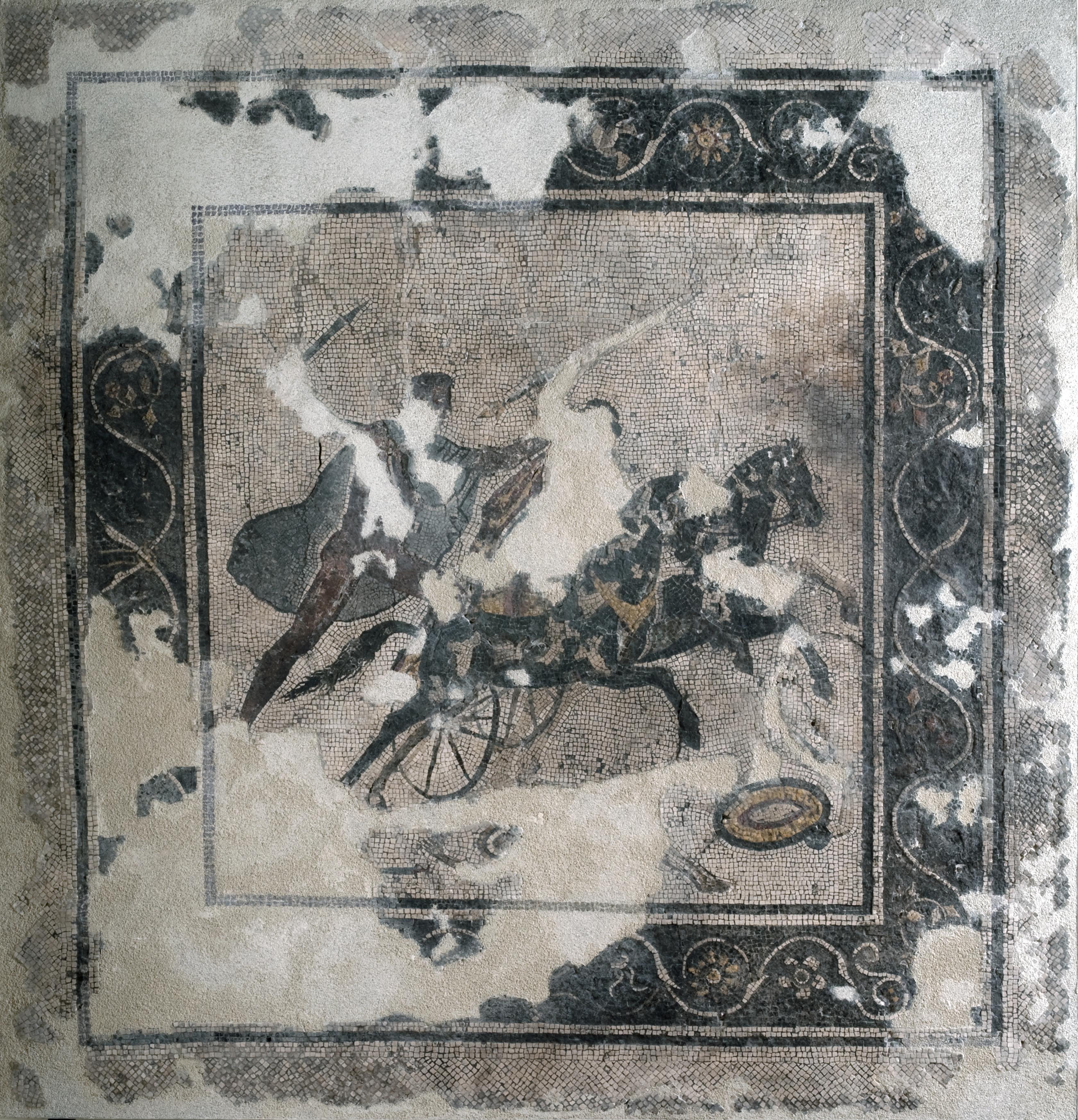 Edipo e Laio (mosaico/ pavimentale, policromo/ figurato) (prima metà SECOLI/ I)