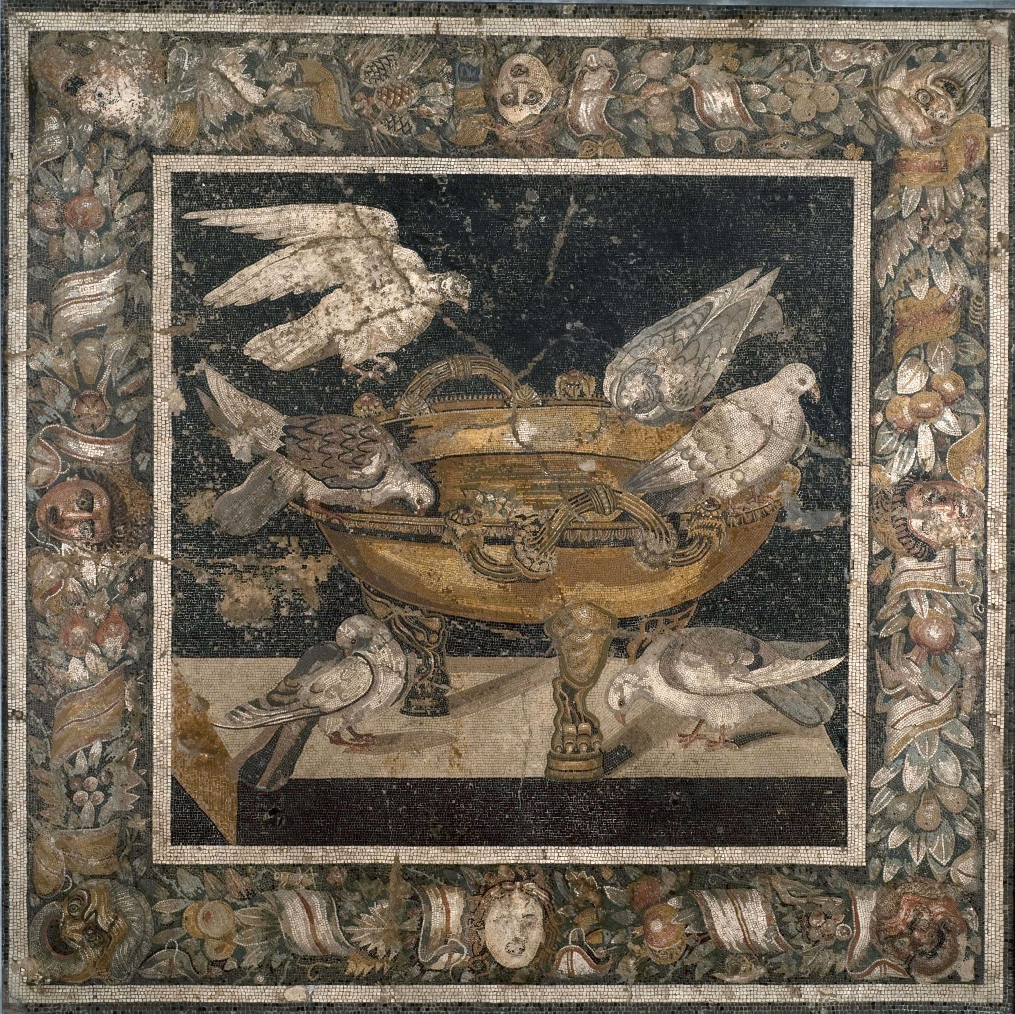 Colombe (mosaico/ pavimentale, policromo/ figurato) (seconda metà SECOLI/ II a.C)