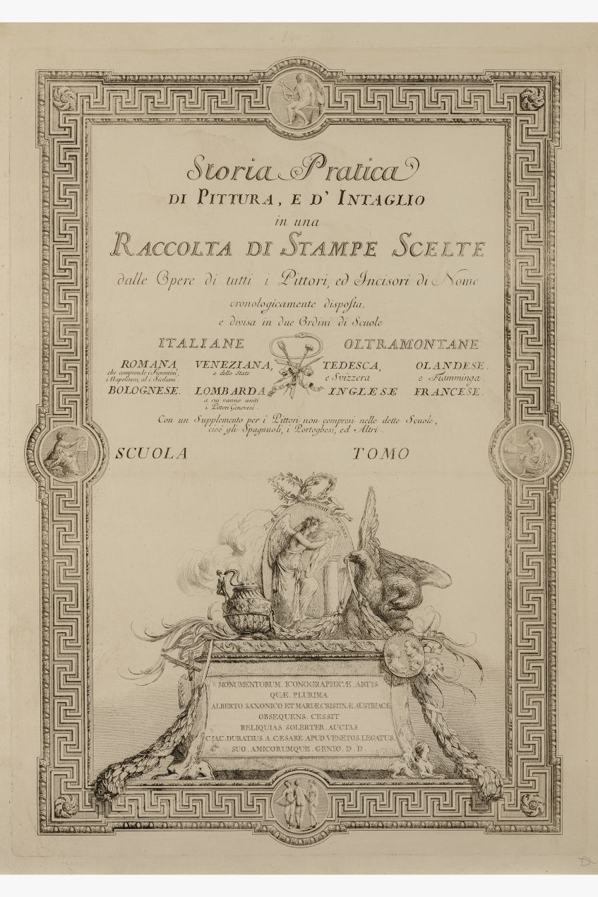 Storia pratica di pittura, e d'intaglio in una raccolta di stampe scelte (stampa) di David, Giovanni (ultimo quarto XVIII)