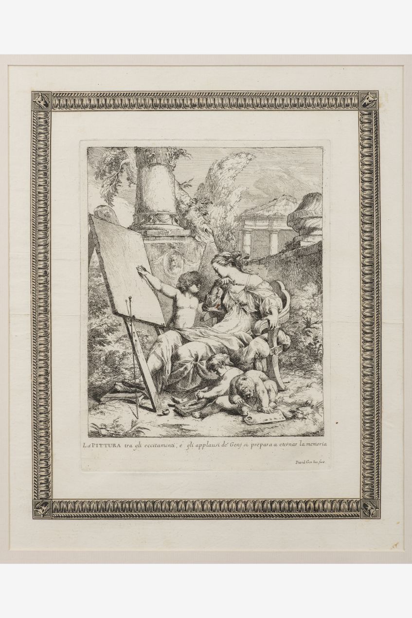 La PITTURA tra gli eccitamenti (stampa) di David, Giovanni (ultimo quarto XVIII)