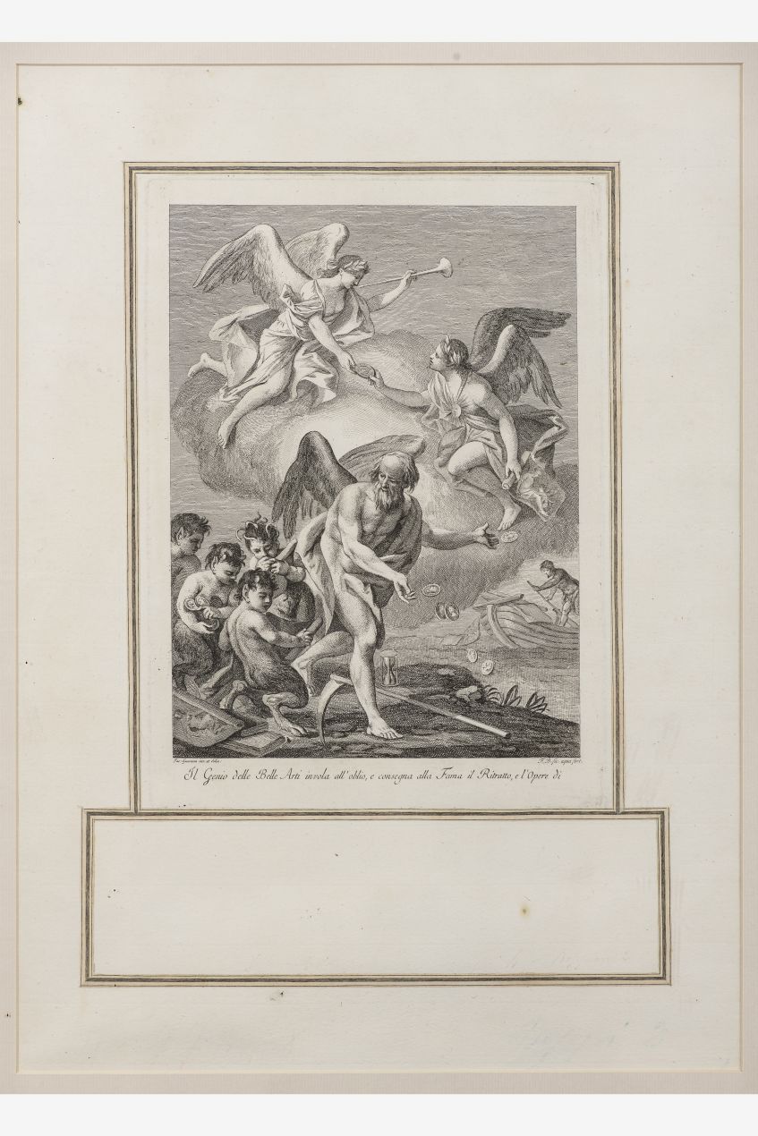 Il Genio delle Belle Arti invola all'oblio (stampa) di Guarana Jacopo (ultimo quarto XVIII)