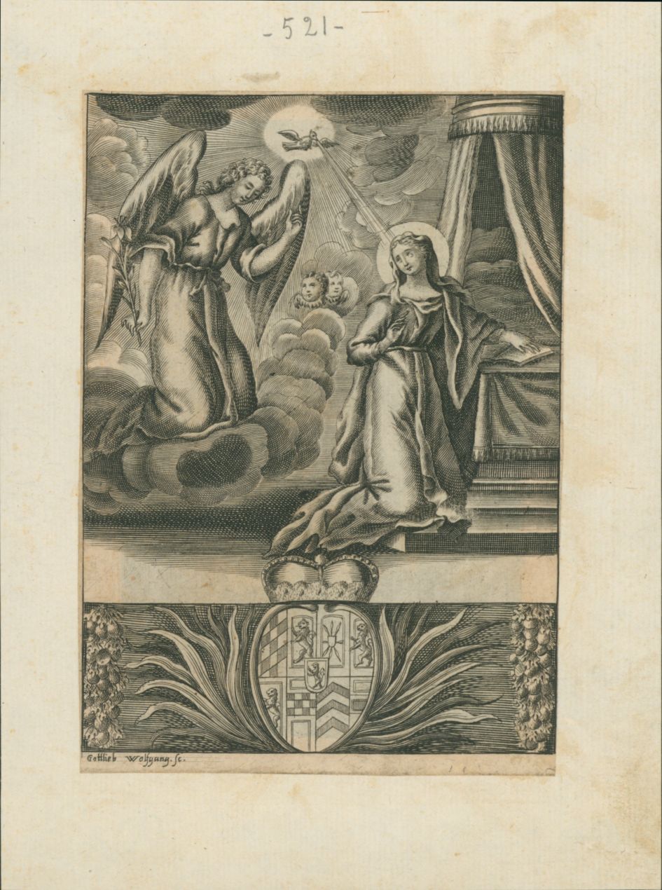 Annunciazione (stampa) di Wolfgang, Gottlieb (XVII/XVIII)