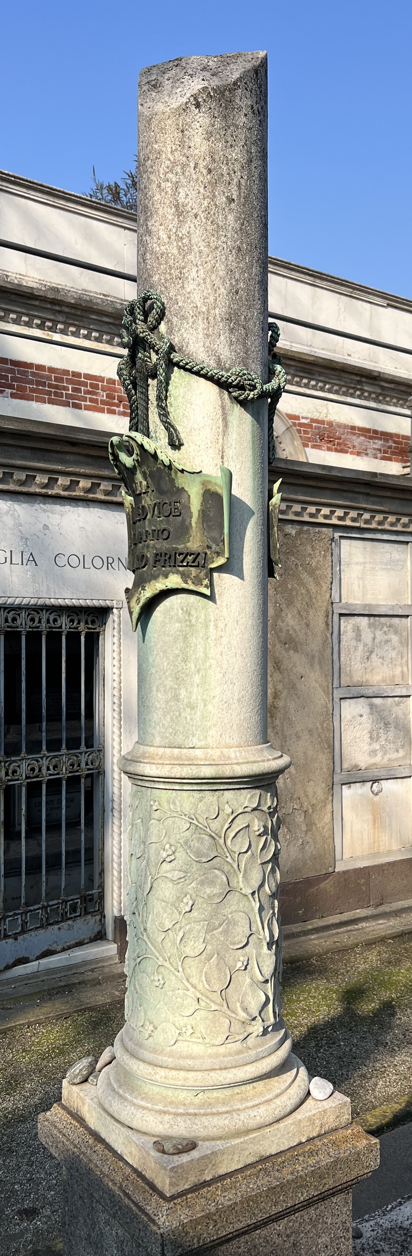 monumento funebre - a colonna - ambito ebraico (XIX)