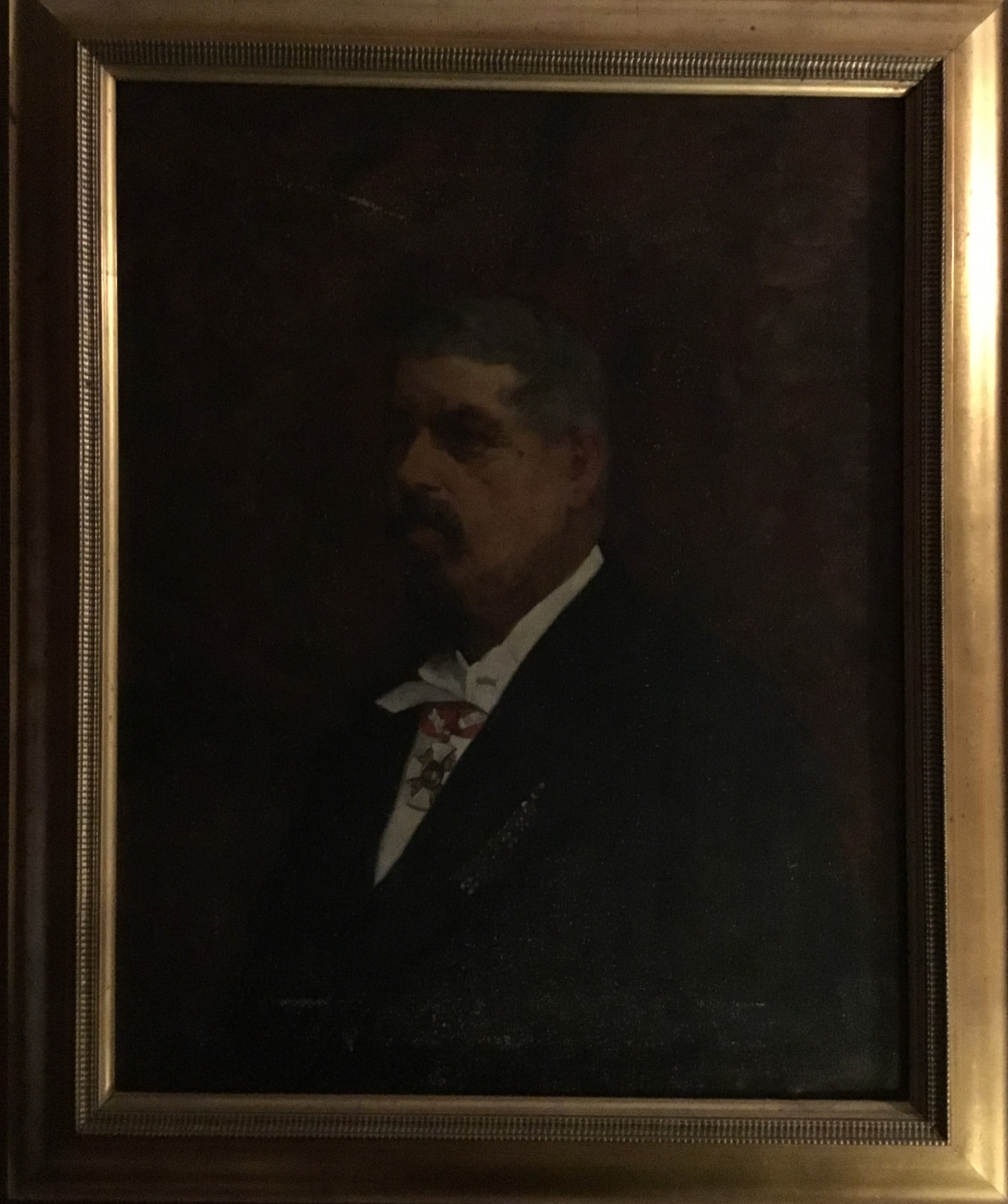 Ritratto del barone Rosario Currò, Ritratto maschile (dipinto, opera isolata) di Eugenio Scomparini (attribuito) - ambito Italia nord-orientale (seconda metà XIX)