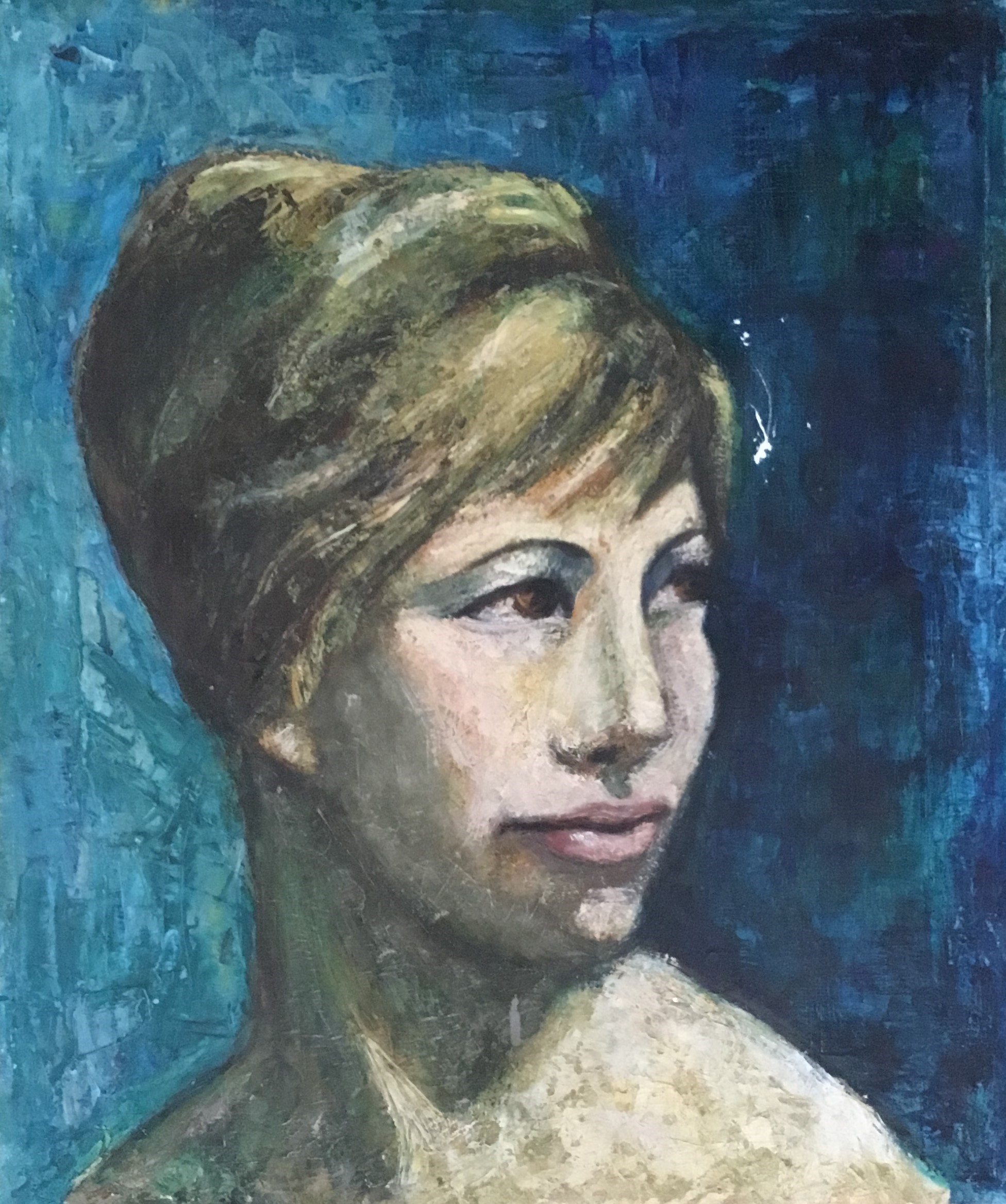 Ritratto di Marilyn, Ritratto di donna (dipinto, opera isolata) di Alice Psacaropulo (attribuito) - ambito Italia nord-orientale (metà XX)