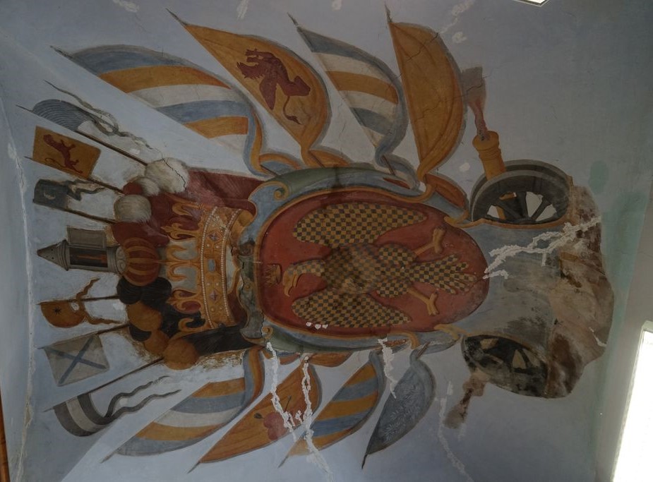 stemma della famiglia Conti (dipinto murale) - ambito laziale (XVII)