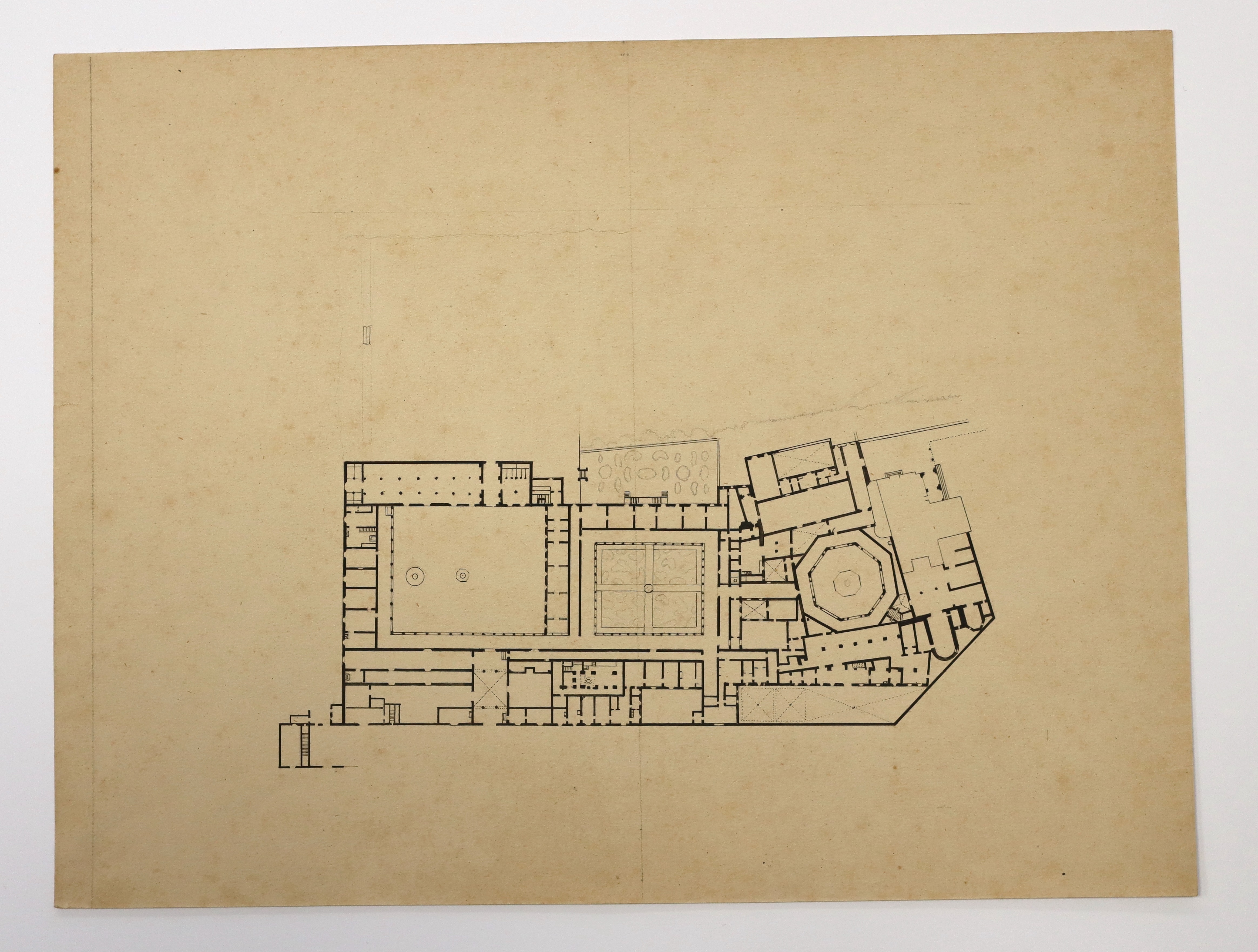 Pianta di San Michele in Bosco (disegno, elemento di serie) - ambito emiliano (ultimo quarto XIX)