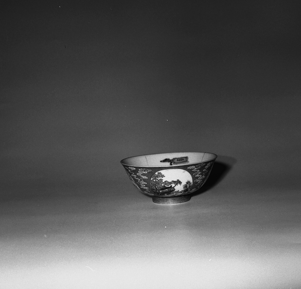 motivi decorativi (coppa, opera isolata) - ambito cinese (secc. XVIII/ XIX)