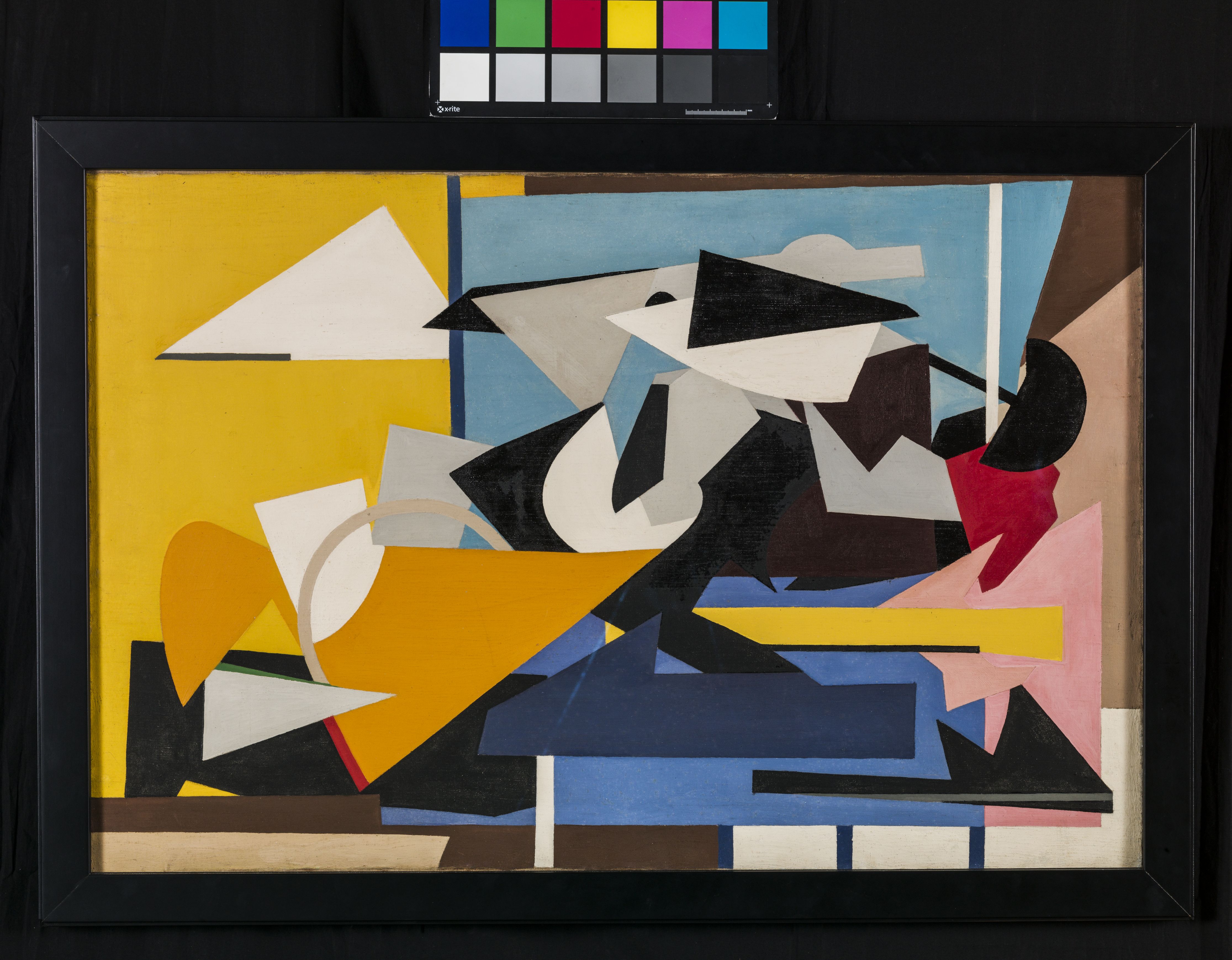 Natura morta sul mare, composizione astratta (dipinto, opera isolata) di Vedova Emilio - ambito italiano (sec. XX)