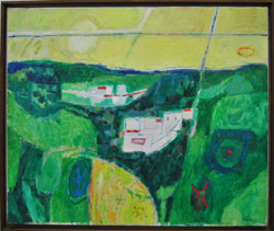 Vallata, paesaggio (dipinto, opera isolata) di Paulucci Enrico - ambito italiano (sec. XX)