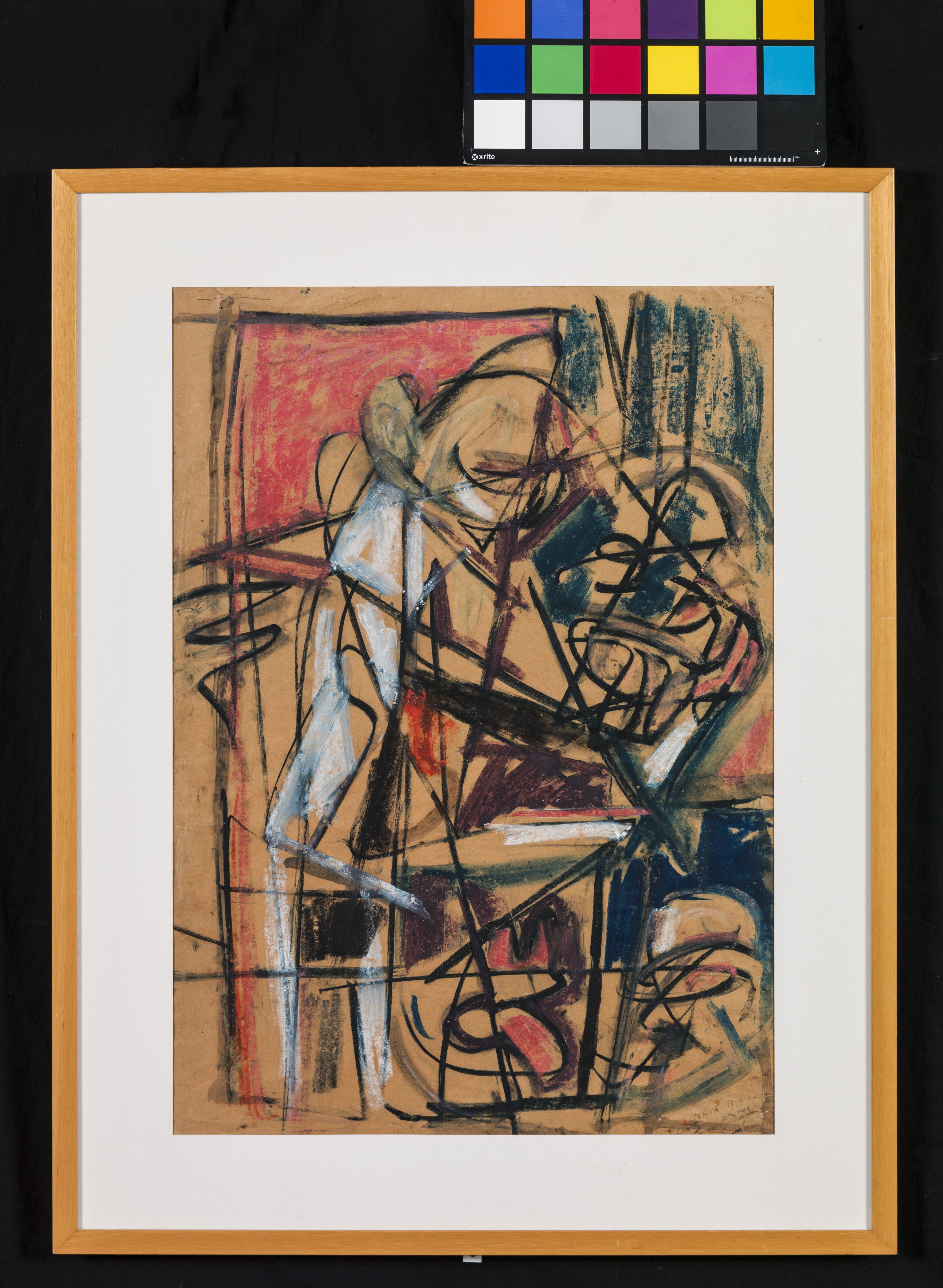 Il comiziante, composizione astratta (dipinto, opera isolata) di Vedova Emilio - ambito italiano (sec. XX)