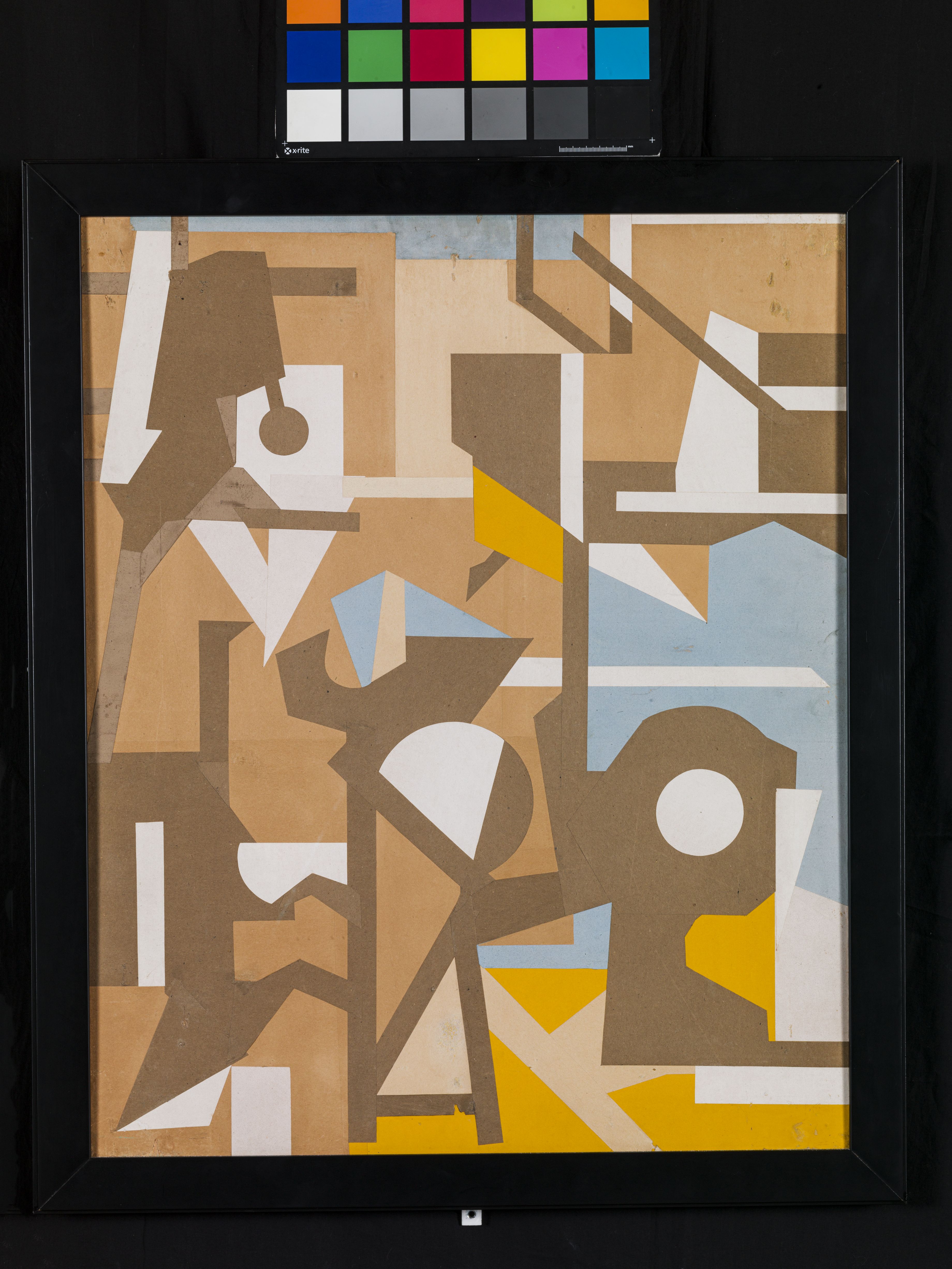 Porto adriatico, composizione astratta (dipinto, opera isolata) di Vedova Emilio - ambito italiano (sec. XX)