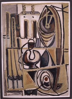 Trinité sur mer, composizione astratta (dipinto, opera isolata) di Birolli Renato - ambito italiano (sec. XX)