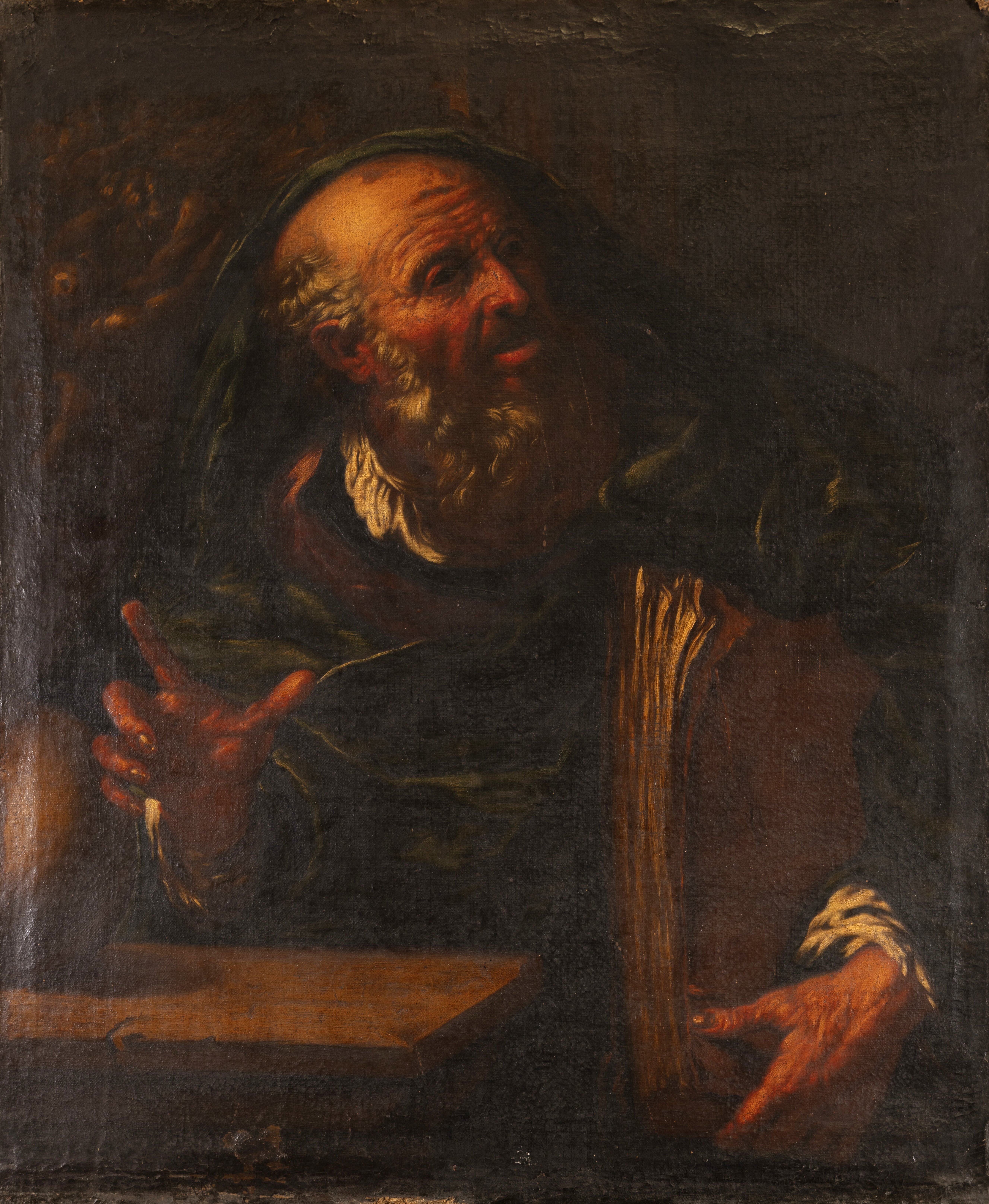 Filosofo, Filosofo (dipinto, opera isolata) di Langetti Giovan Battista - ambito veneziano (terzo quarto XVII secolo)