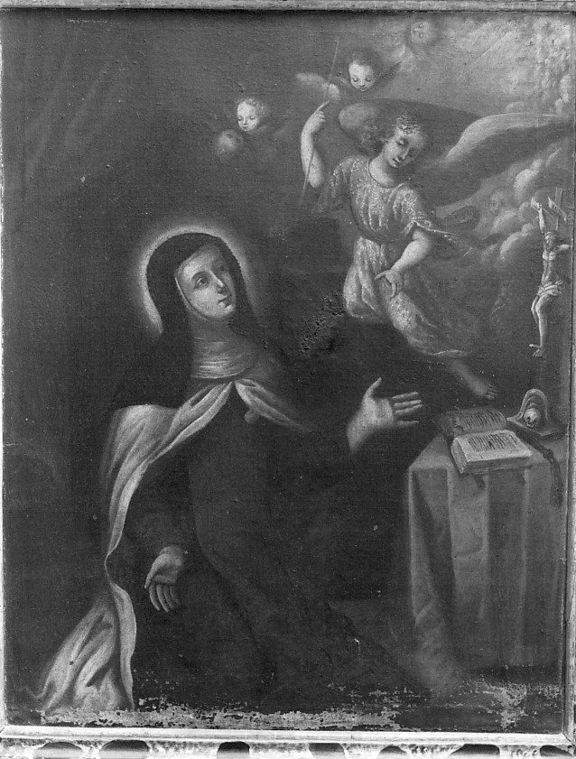 Santa Teresa d'Avila in preghiera (dipinto) - ambito veneto (prima metà sec. XVIII)