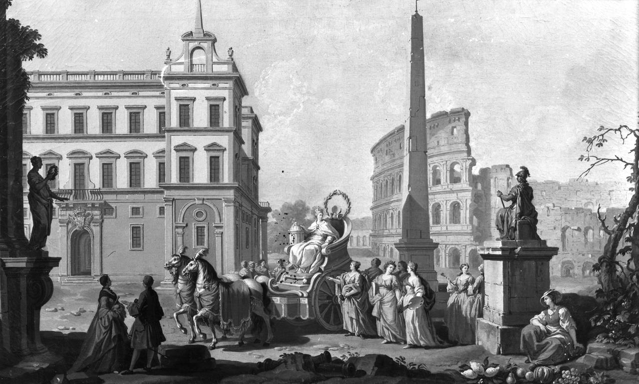 trionfo di Europa (dipinto) di Zocchi Giuseppe (XVIII)