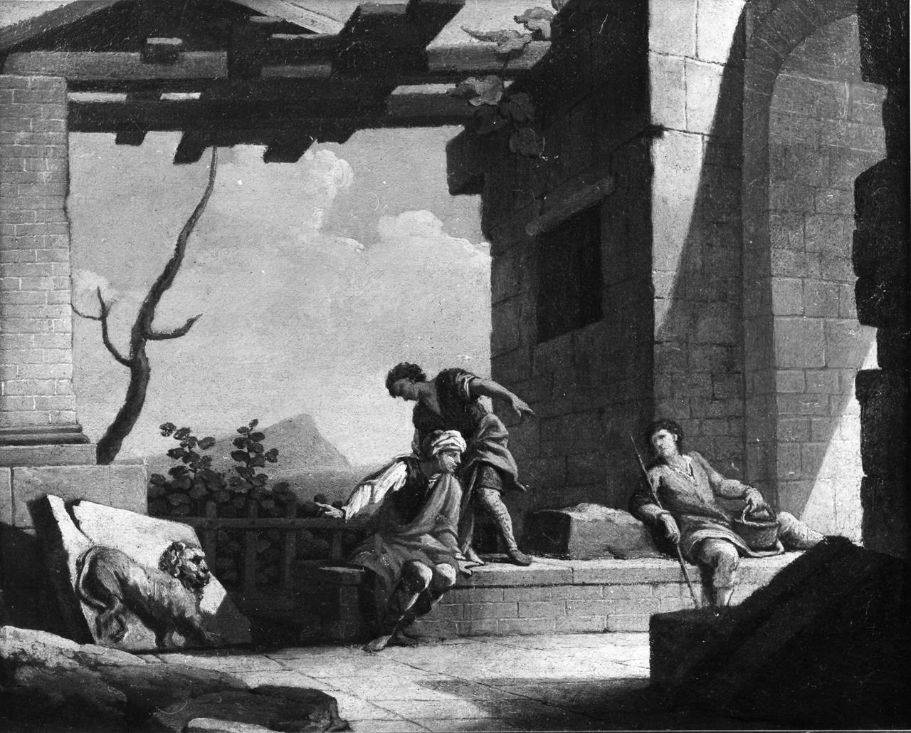 rovine con figure (dipinto) di Cioci Antonio (XVIII)