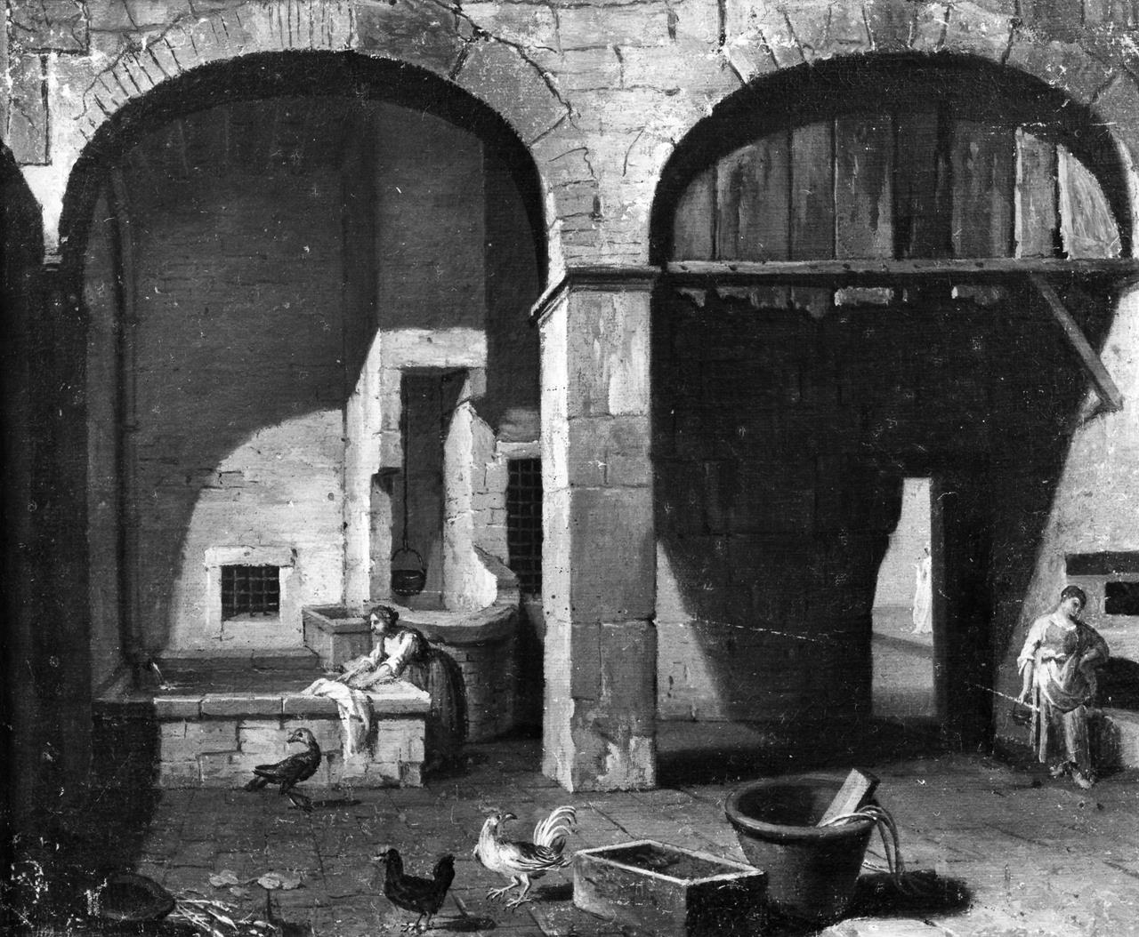 veduta di casa rustica (dipinto) di Cioci Antonio (XVIII)