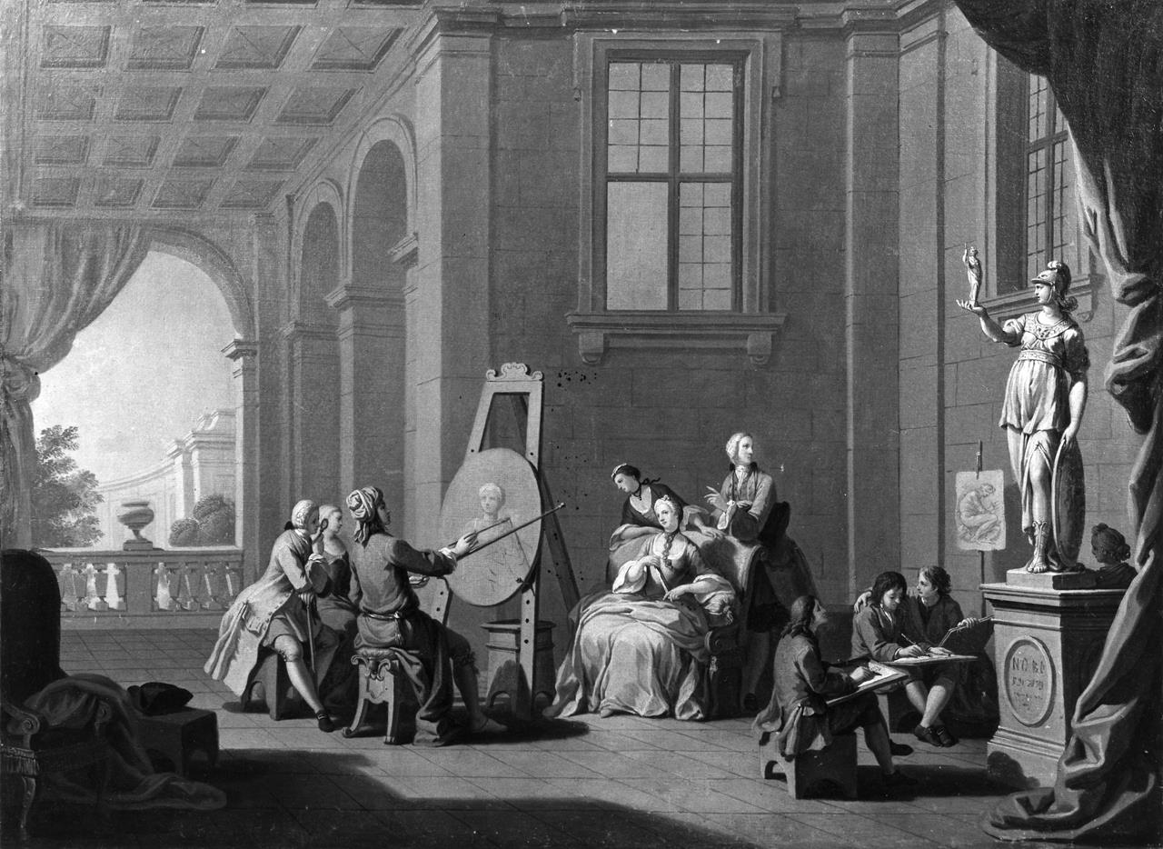 Allegoria de La Pittura (dipinto) di Zocchi Giuseppe (XVIII)