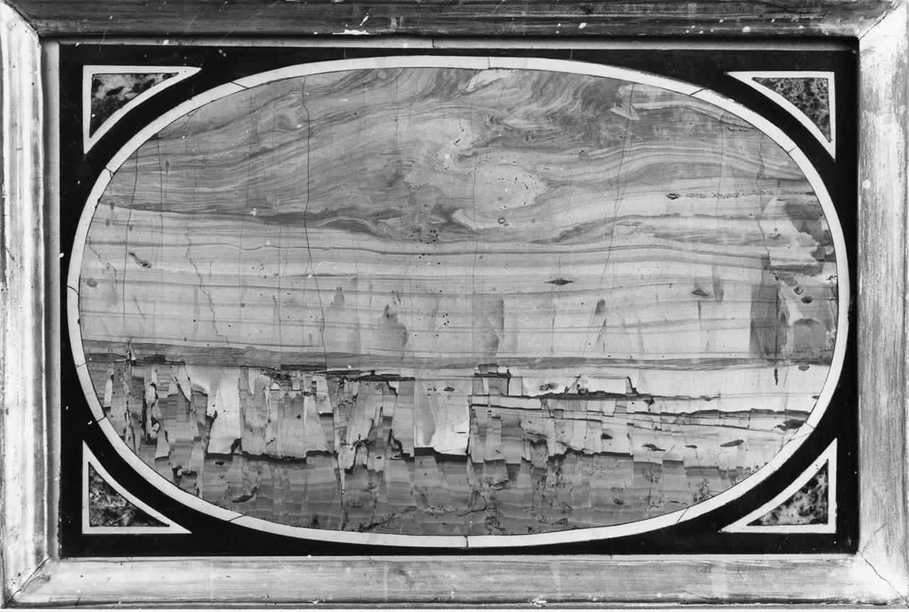 paesaggio roccioso (formella) - manifattura granducale (XVII)