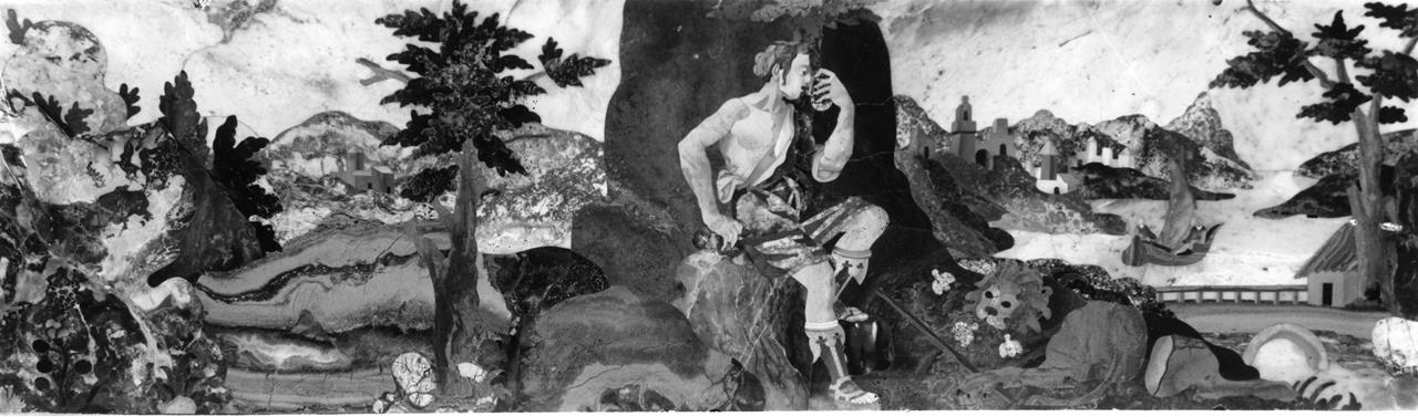 Sansone e il leone (formella) - manifattura granducale (sec. XVII)