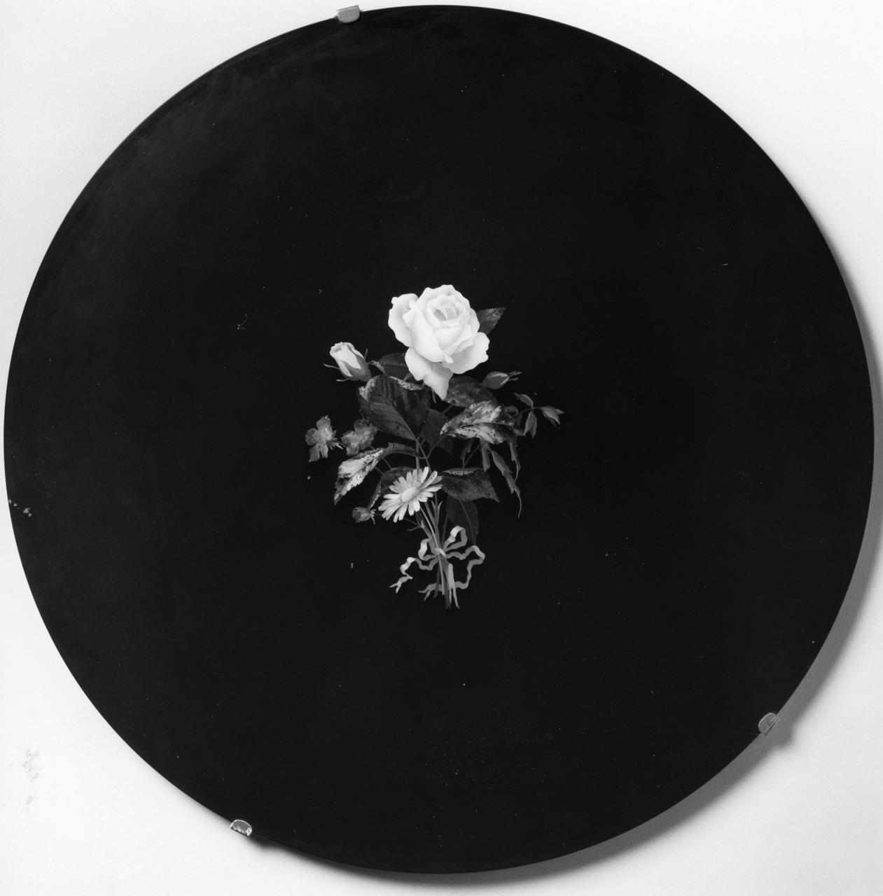 Salvia splendens e fiori (tavolo) - manifattura fiorentina (XIX)