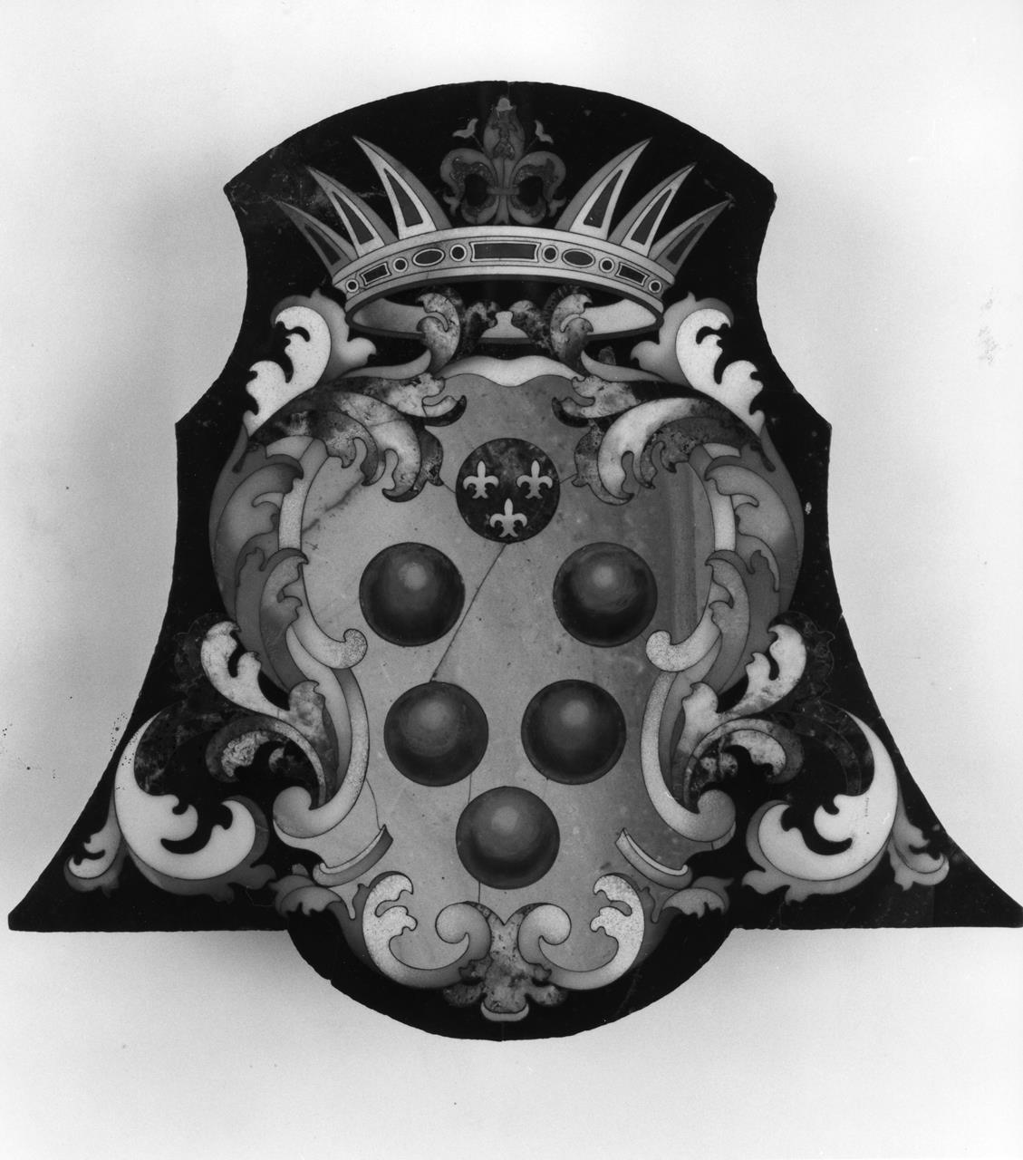 stemma mediceo (formella) - manifattura granducale (prima metà XVIII)