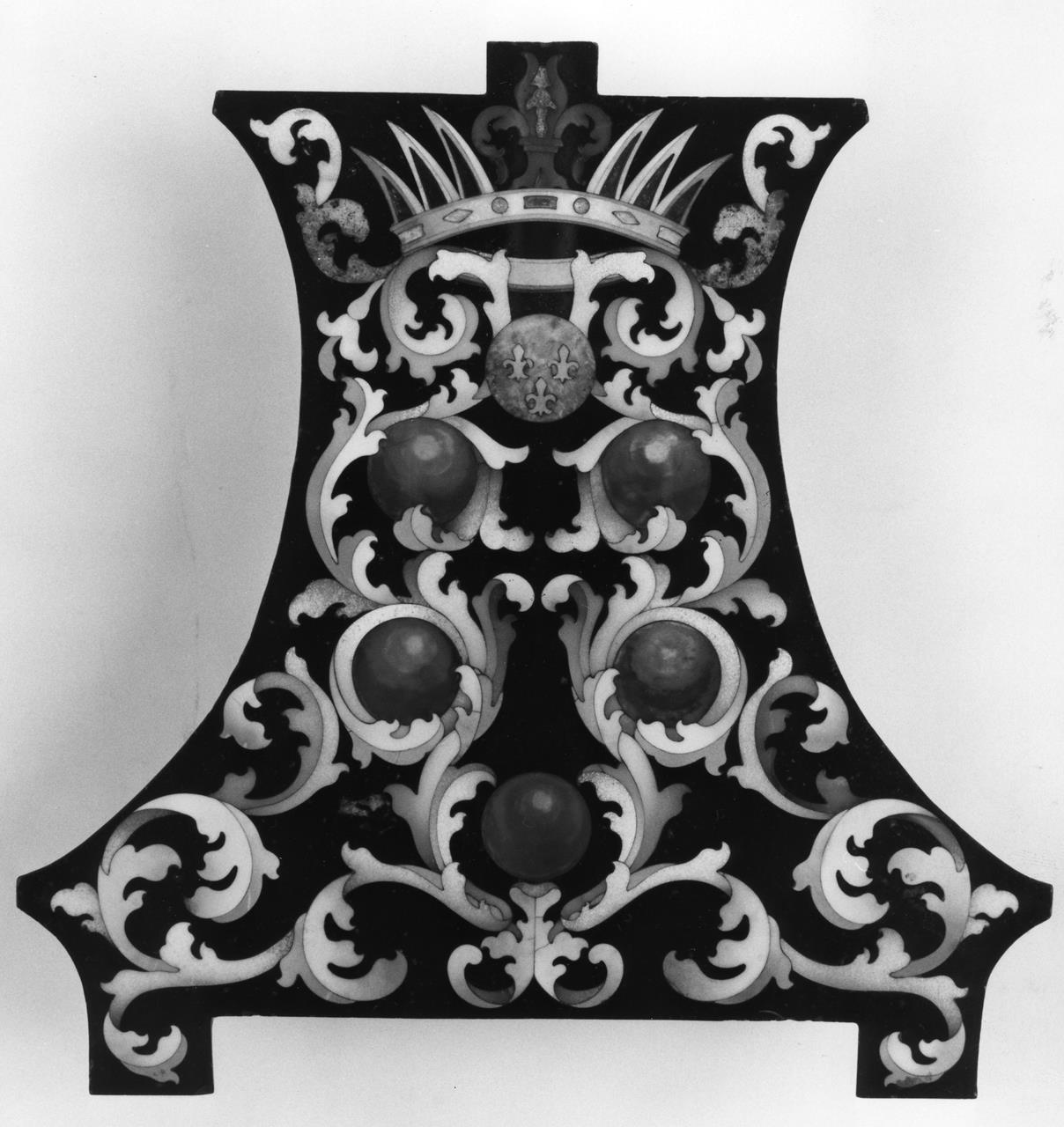 stemma mediceo (formella) - manifattura granducale (prima metà XVIII)