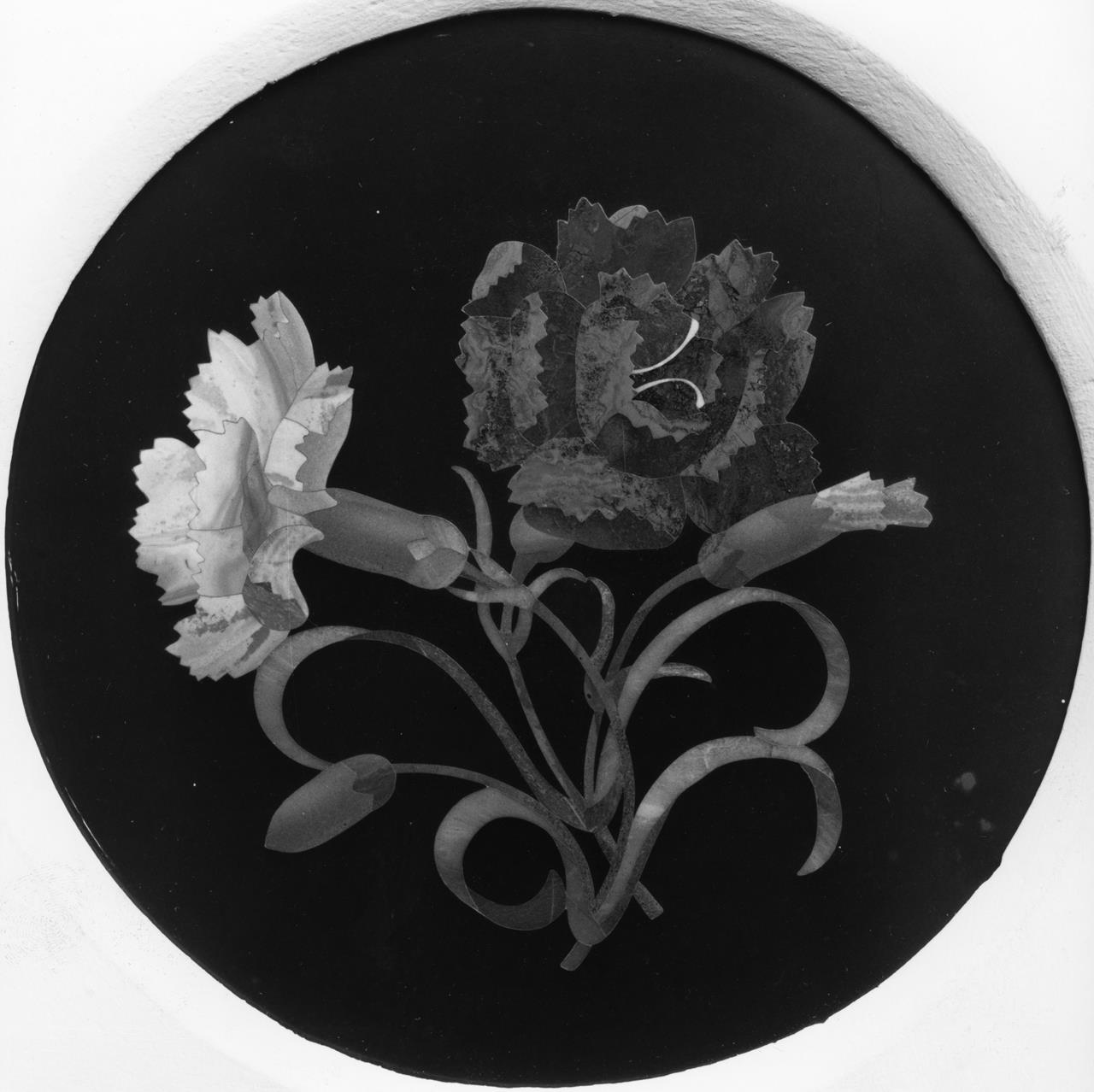 garofani (formella) - manifattura fiorentina (seconda metà XIX)