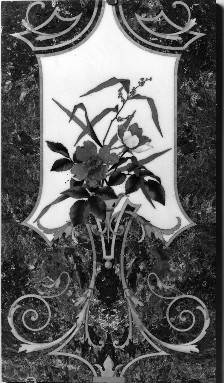 fiori e ornati (formella) - manifattura fiorentina (XIX)