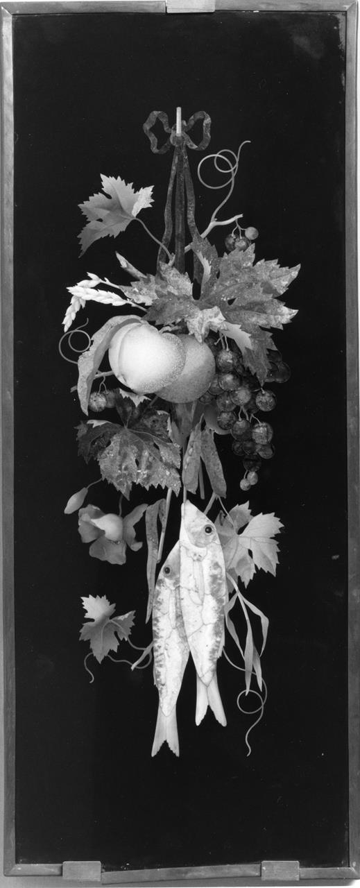 Natura morta (formella) - manifattura fiorentina (XIX-XX)