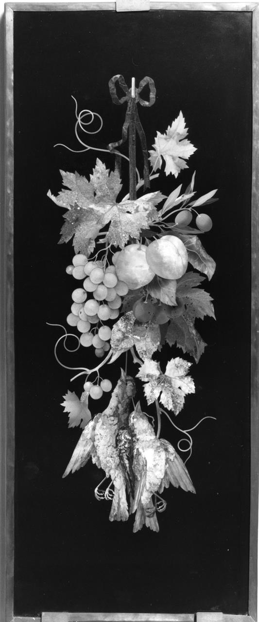 Natura morta (formella) - manifattura fiorentina (XIX-XX)
